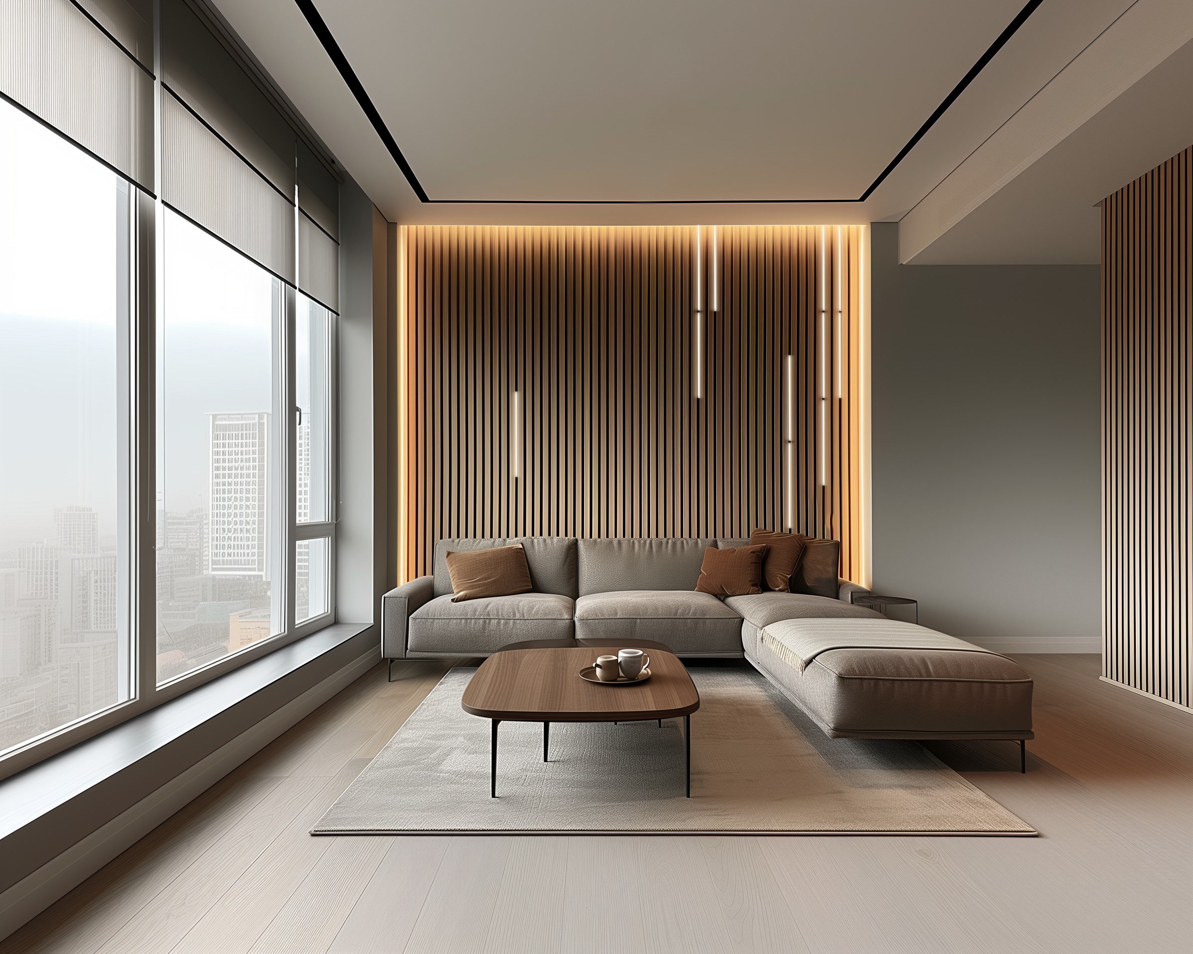 Set iluminare led pentru riflaje MDF, varianta I, 4 lampi x 0.5 metri, 520 lm, 5.6W, telecomanda - Image 3