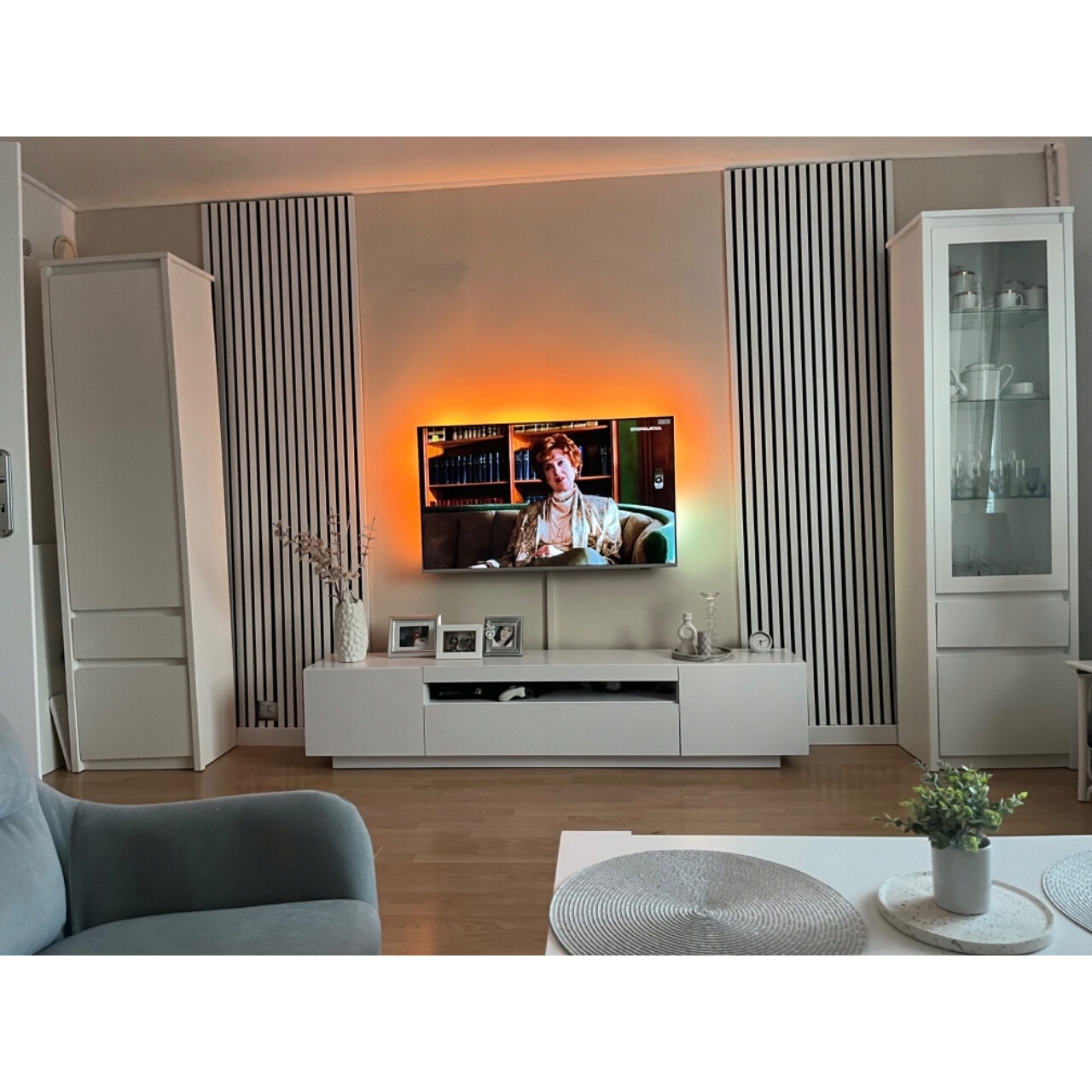 Riflaj MDF decorativ LDA PREMIUM de tip Panou Acustic, Alb Mat, 260x40 cm - Image 8