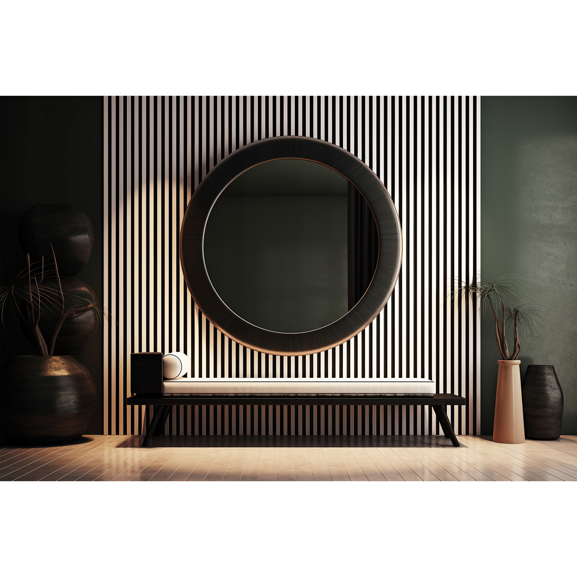 Riflaj MDF decorativ LDA PREMIUM de tip Panou Acustic, Alb Mat, 260x40 cm - Image 3