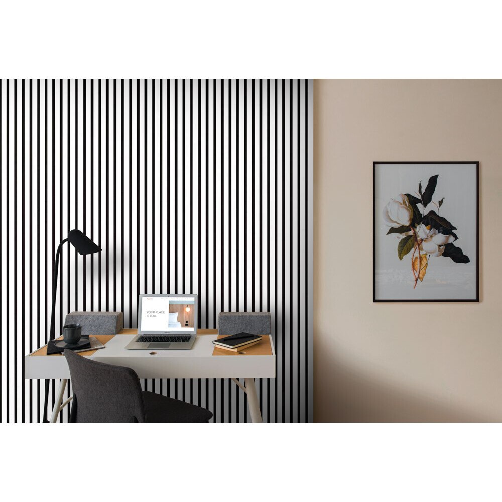 Riflaj MDF decorativ LDA PREMIUM de tip Panou Acustic, Alb Mat, 260x40 cm - Image 5