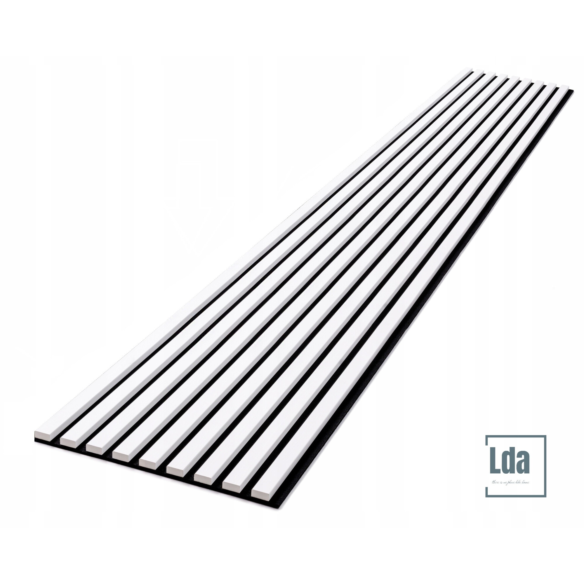 Riflaj MDF decorativ LDA PREMIUM de tip Panou Acustic, Alb Mat, 260x40 cm - Image 9