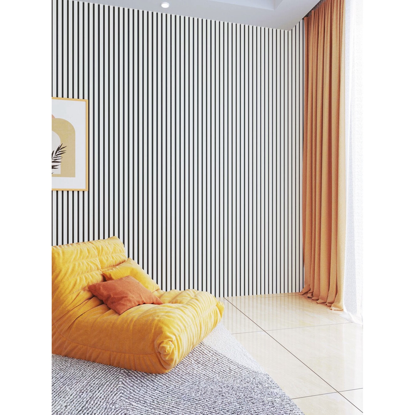 Riflaj MDF decorativ LDA PREMIUM de tip Panou Acustic, Alb Mat, 260x40 cm - Image 13