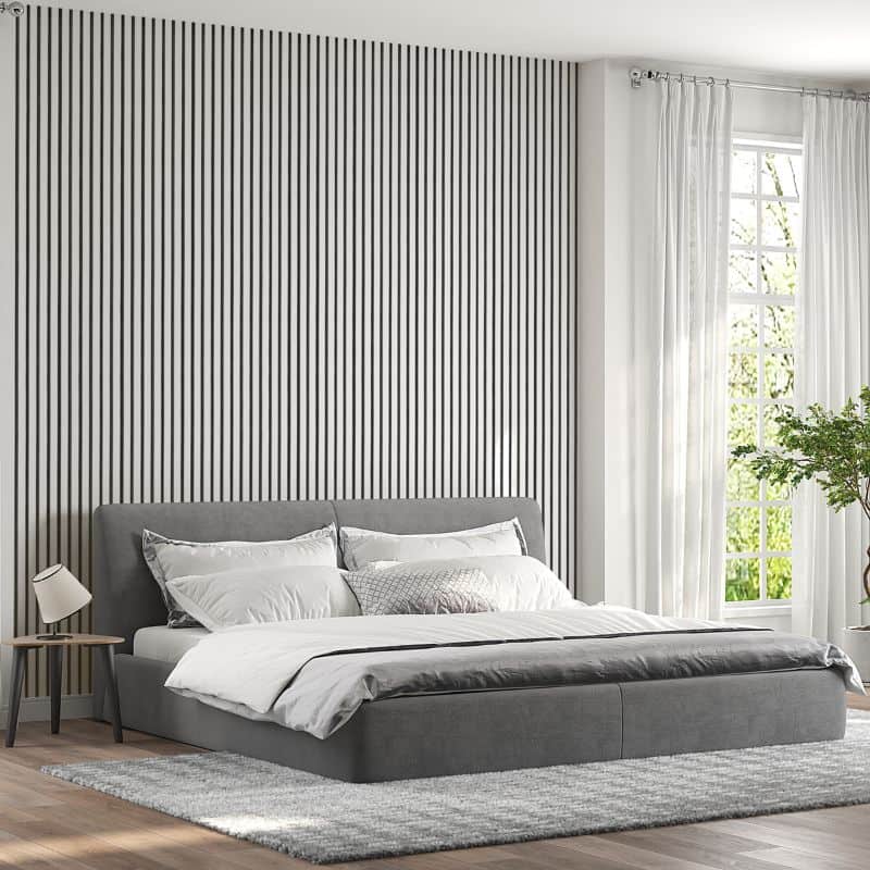 Riflaj MDF decorativ LDA PREMIUM de tip Panou Acustic, Alb Mat, 260x40 cm - Image 15