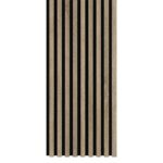 Riflaj MDF decorativ LDA PREMIUM de tip Panou Acustic, Stejar Sonoma, 260x40 cm