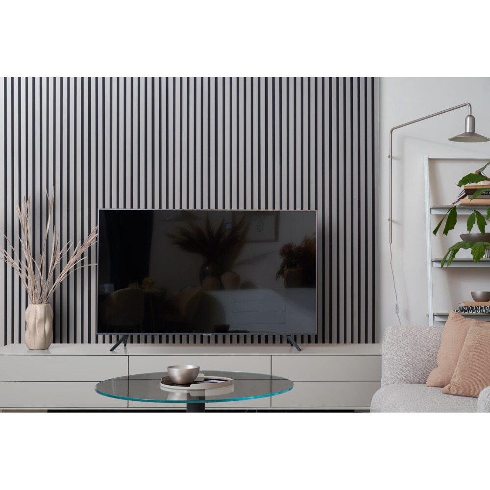 Riflaj MDF decorativ LDA PREMIUM de tip Panou Acustic, Gri Nisip, 260x40 cm - Image 7