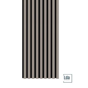 Riflaj MDF decorativ LDA PREMIUM de tip Panou Acustic, Gri Nisip, 260x40 cm