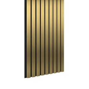 Riflaj MDF decorativ LDA PREMIUM de tip Panou Acustic, Auriu, 260x40 cm