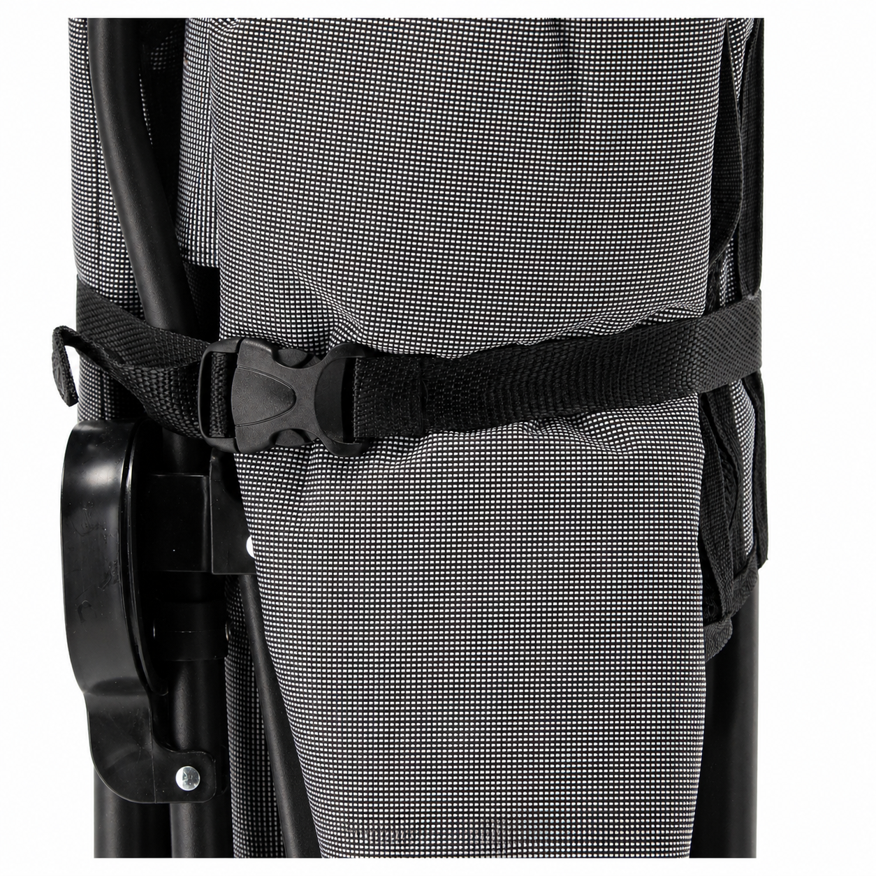 Scaun turistic pliabil cu incalzire, suport pahar, buzunar powerbank, maxim 120 kg, 58x58x90 cm, negru - Image 4