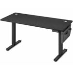 SONGMICS Birou electric reglabil pe inaltime, cadru metalic, functie memorie 4 pozitii, 160x70x(72-120) cm, negru