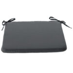 Perna scaun 40x40x3 cm, poliester impermeabil, cu fermoar si prindere, gri inchis