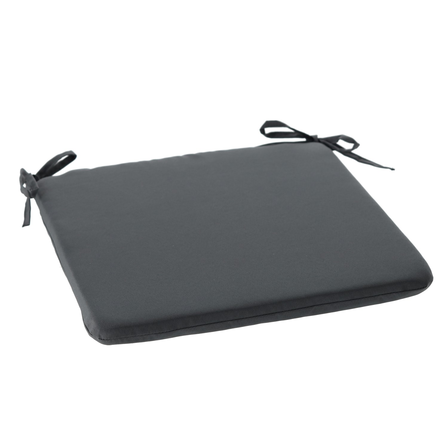 Perna scaun 40x40x3 cm, poliester impermeabil, cu fermoar si prindere, gri inchis - Image 2