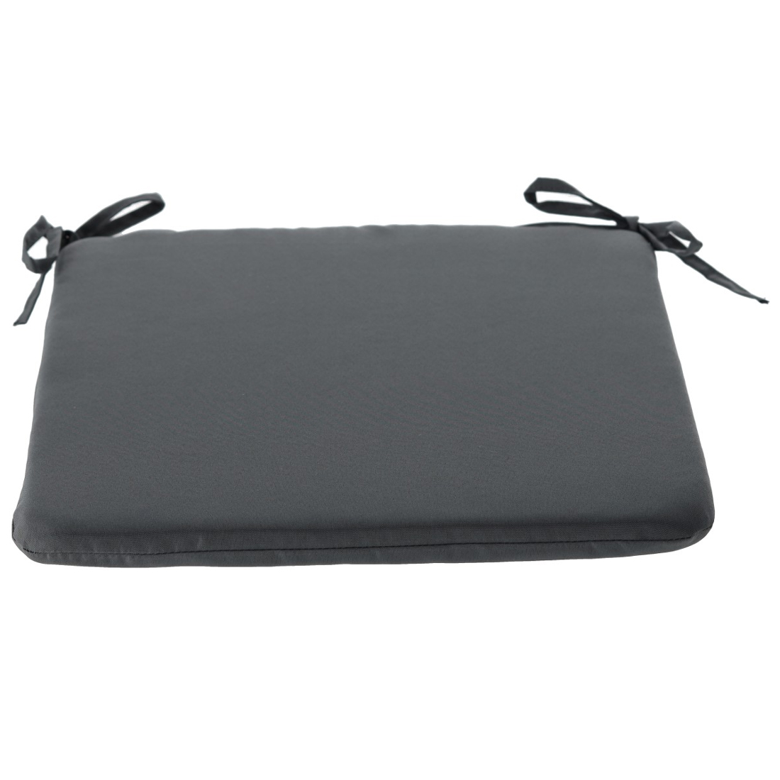 Perna scaun 40x40x3 cm, poliester impermeabil, cu fermoar si prindere, gri inchis