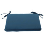 Perna scaun 40x40x3 cm, poliester impermeabil, cu fermoar si prindere, albastra