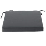 Perna scaun 40x40x5 cm, poliester impermeabil, cu fermoar si prindere, gri inchis