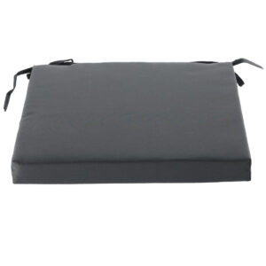 Perna scaun 40x40x5 cm, poliester impermeabil, cu fermoar si prindere, gri inchis