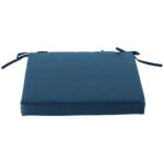 Perna scaun 40x40x5 cm, poliester impermeabil, cu fermoar si prindere, albastra