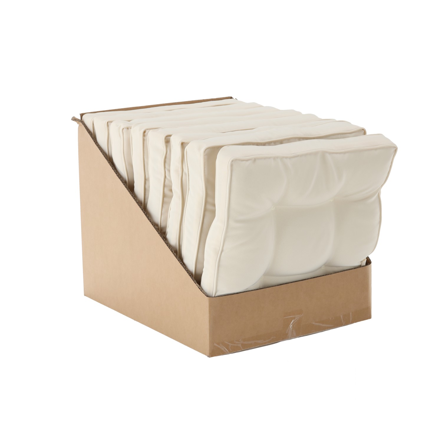 Perna scaun 40x40x6 cm, colturi drepte, poliester impermeabil, cu prindere, bej - Image 8