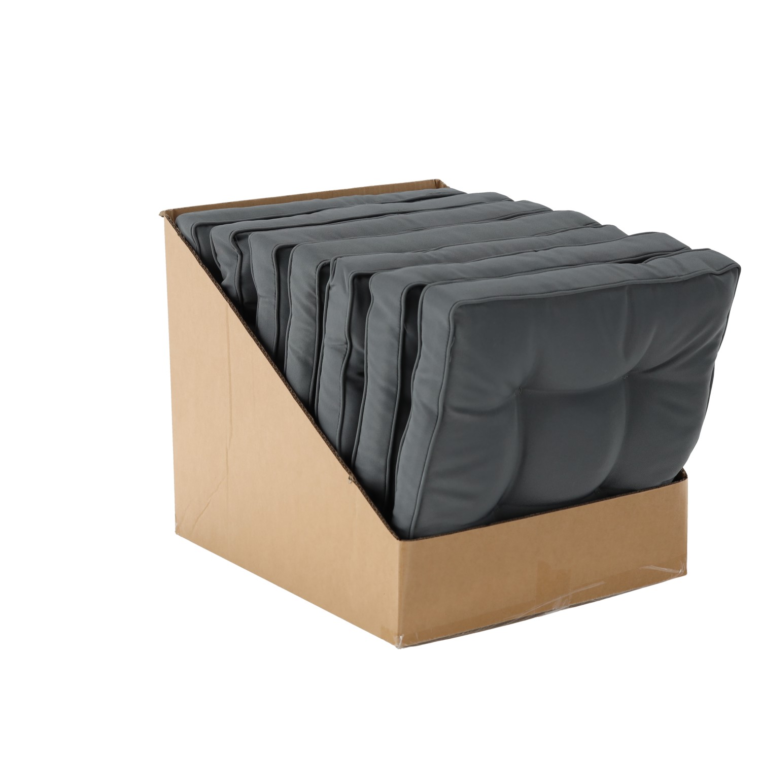 Perna scaun 40x40x6 cm, colturi drepte, poliester impermeabil, cu prindere, gri inchis - Image 6
