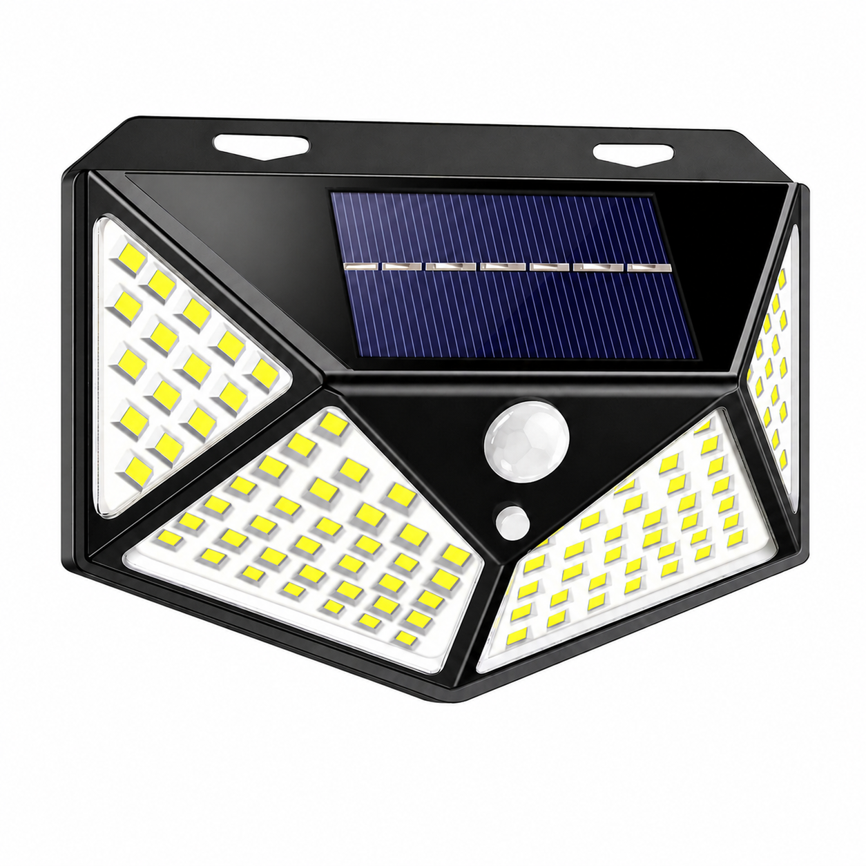 Lampa solara de perete, cu senzor de miscare, 100 LED, 14x6x10 cm, alb - Image 4