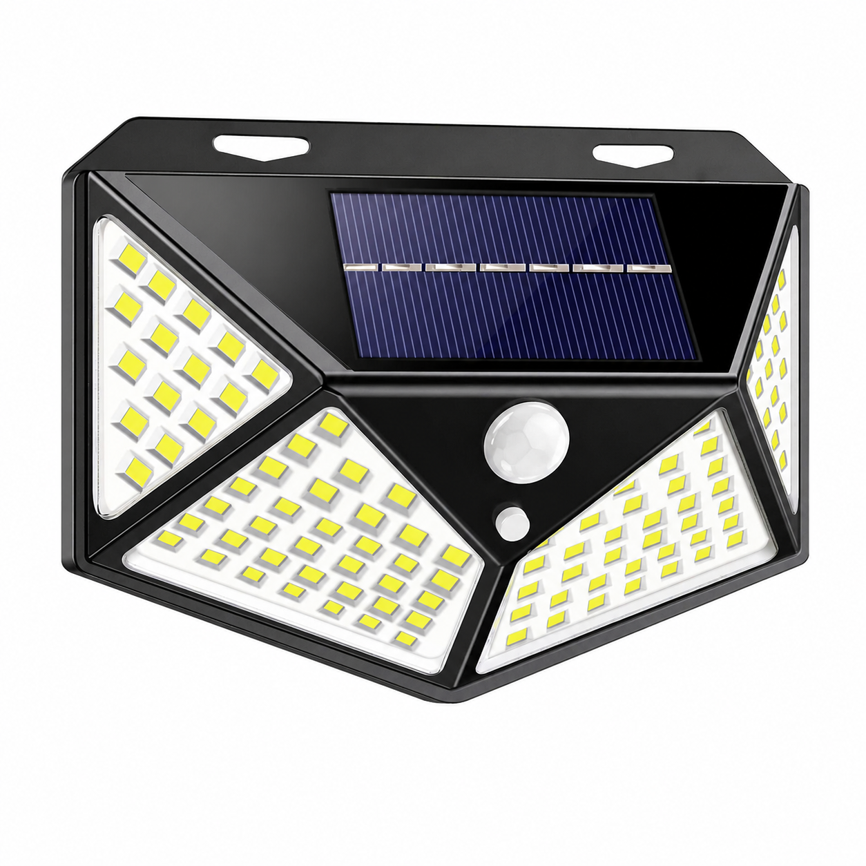 Lampa solara de perete, cu senzor de miscare, 100 LED, 14x6x10 cm, alb - Image 5
