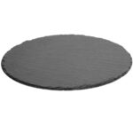 Platou servire Atmosphera ardezie, diametru 22 cm, negru
