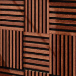 Modul riflaj MDF decorativ LDA PREMIUM de tip panou acustic, Stejar Maro, 30x30 cm
