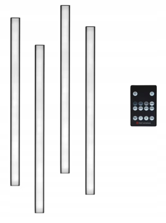 Set iluminare led pentru riflaje MDF, varianta I, 4 lampi x 0.5 metri, 520 lm, 5.6W, telecomanda